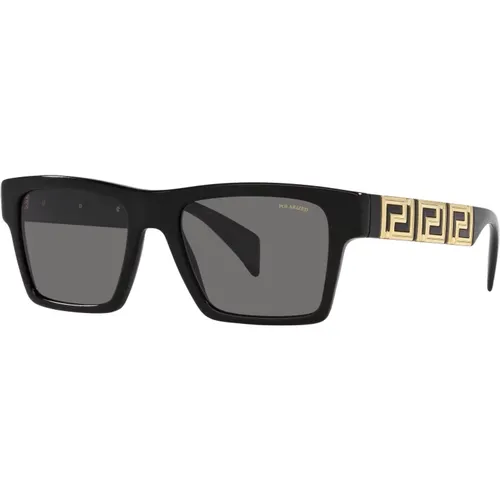 Schwarze/Graue Sonnenbrille,Stylische Sonnenbrille - Versace - Modalova