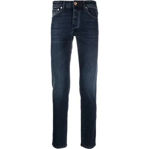 Blaue Jeans Stilvoll , Herren, Größe: W32 - Barba - Modalova
