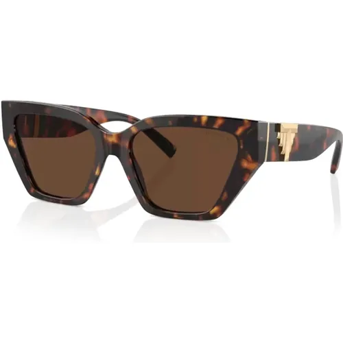 Stylish Sunglasses in Havana/ , female, Sizes: 55 MM - Tiffany - Modalova