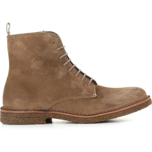 Taupe Wildleder Leder Stiefeletten , Herren, Größe: 45 EU - ASTORFLEX - Modalova