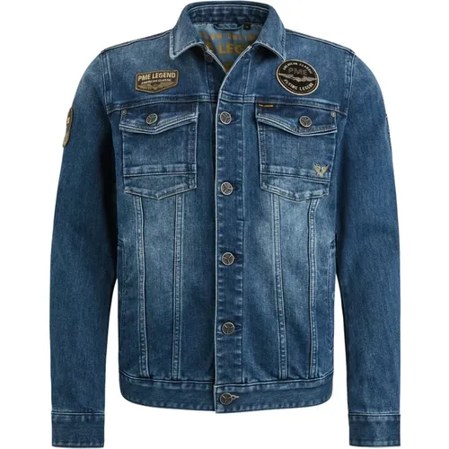 Blaue Denimjacke Premium Stil , Herren, Größe: 2XL - PME Legend - Modalova