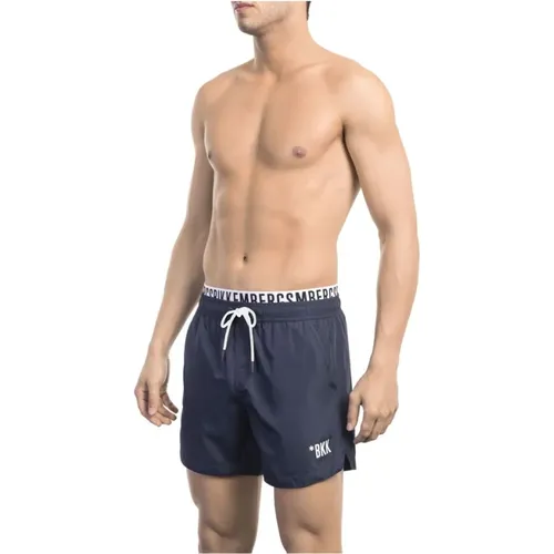 Blaue Designer Badeshorts , Herren, Größe: XL - Bikkembergs - Modalova