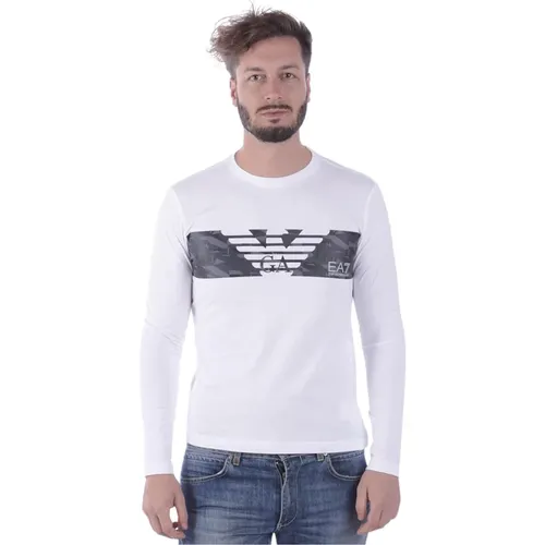 Stylischer Sweater Pullover für Männer , Herren, Größe: M - Emporio Armani EA7 - Modalova