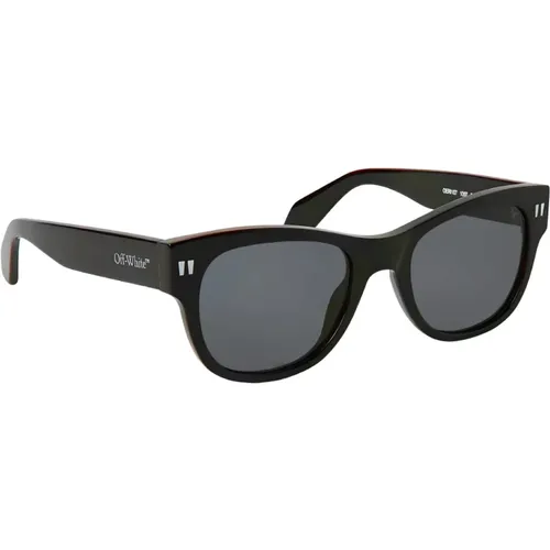 Sunglasses,Blaue Sonnenbrille mit Original-Etui,Sonnenbrille,OERI107 6055 Sonnenbrille - Off White - Modalova