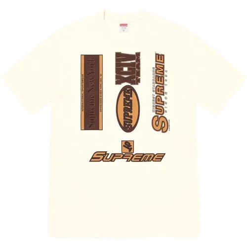 Limited Edition Multi Logos Tee Natural , male, Sizes: M, 2XL - Supreme - Modalova