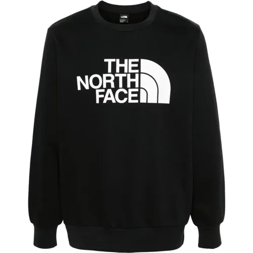 Schwarzer Logo Print Crew Neck Sweater , Herren, Größe: S - The North Face - Modalova