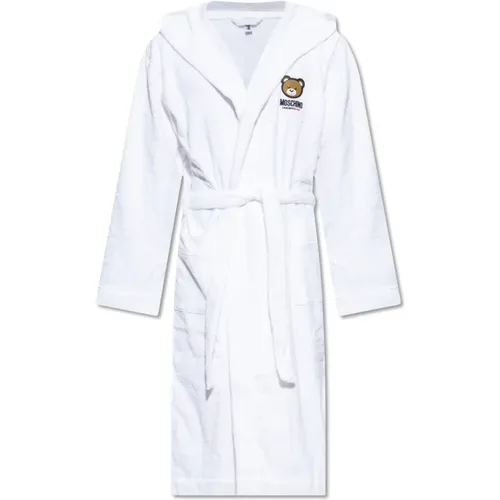 Bathrobe with logo , male, Sizes: L - Moschino - Modalova