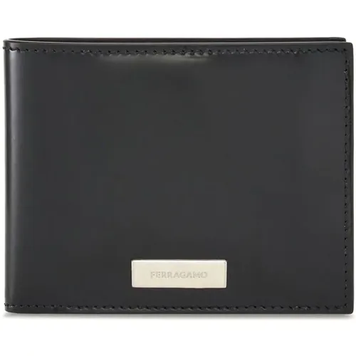 Leather Wallet with Multiple Compartments , male, Sizes: ONE SIZE - Salvatore Ferragamo - Modalova