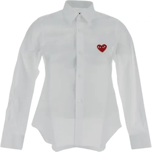 Baumwoll Play Shirt , Damen, Größe: XS - Comme des Garçons Play - Modalova