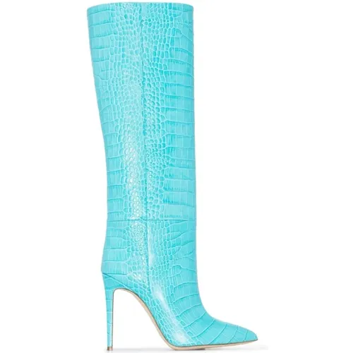 Eleganter Blauer Stiletto-Stiefel , Damen, Größe: 40 EU - Paris Texas - Modalova