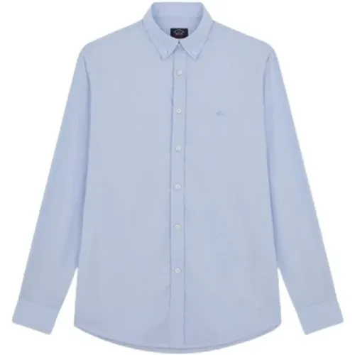 Clear Cotton Poplin Shirt , male, Sizes: 3XL, 5XL, 6XL, XL, M, L - PAUL & SHARK - Modalova