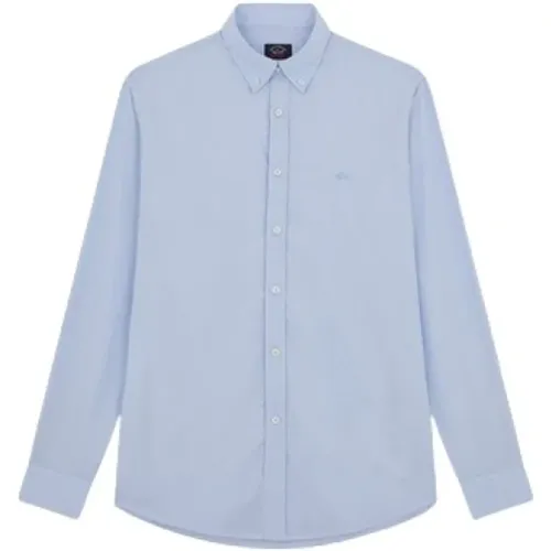 Clear Cotton Poplin Shirt , male, Sizes: 3XL, 6XL, XL, M - PAUL & SHARK - Modalova