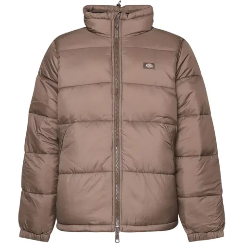 Nylon-Kapuzenjacke in Pilzfarbe , Herren, Größe: S - Dickies - Modalova