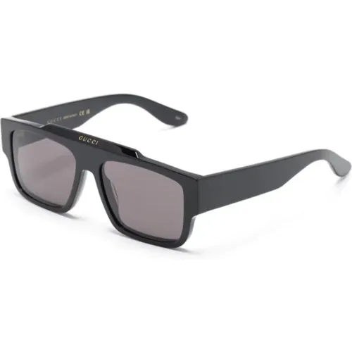 Schwarze Sonnenbrille mit Originalzubehör , Herren, Größe: 56 MM - Gucci - Modalova