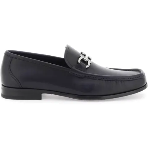 Gancini Lederloafer , Herren, Größe: 42 EU - Salvatore Ferragamo - Modalova