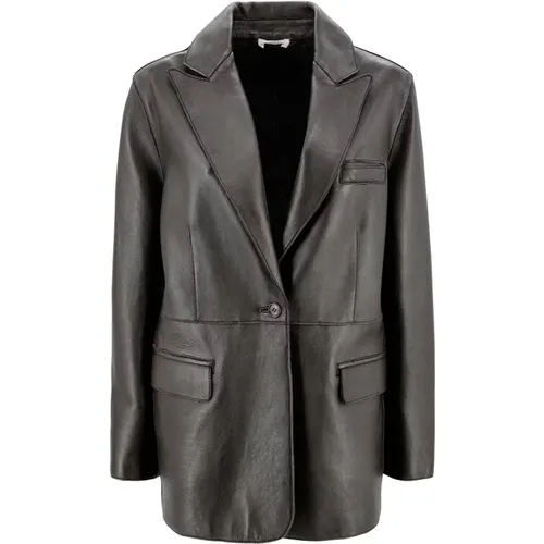 Lambskin Jacket with Inset Design , female, Sizes: M - P.a.r.o.s.h. - Modalova