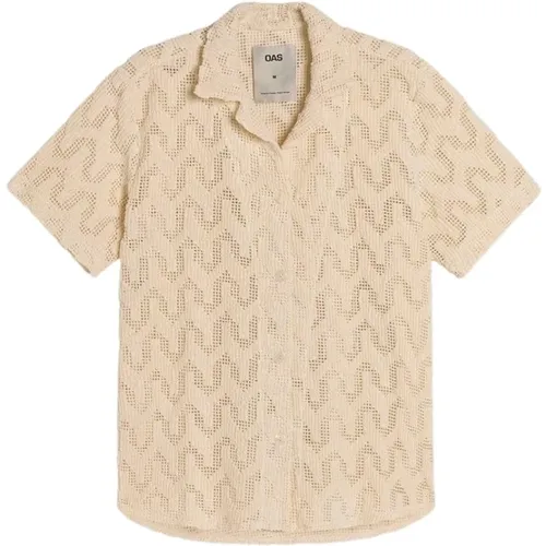 Cuba Crochet Shirt , male, Sizes: M, L, XL - OAS - Modalova