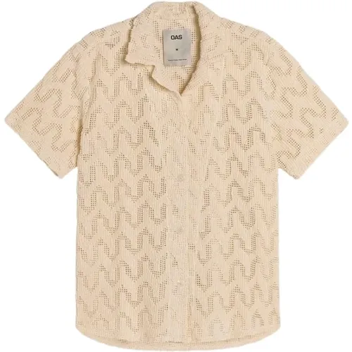 Cuba Crochet Shirt , male, Sizes: XL - OAS - Modalova