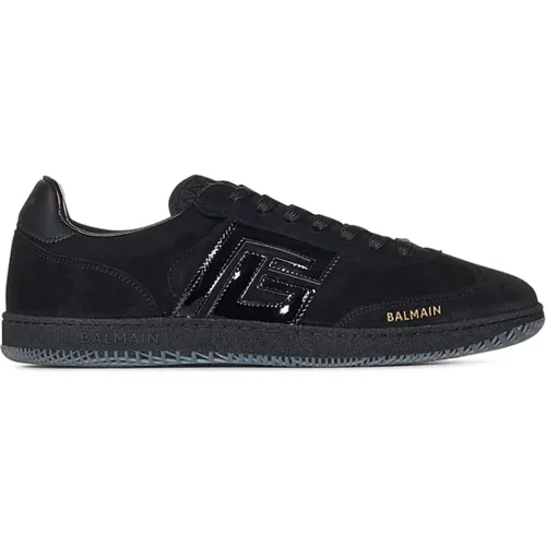 Schwarze Sneakers Luxus Stil Aw24 , Herren, Größe: 41 EU - Balmain - Modalova