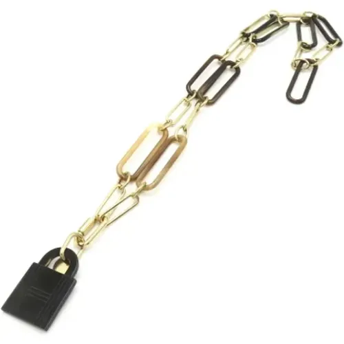 Pre-owned Gold necklaces , female, Sizes: ONE SIZE - Hermès Vintage - Modalova