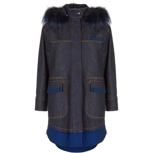 Winter Denim Park Jacket , female, Sizes: 2XS - Fendi - Modalova