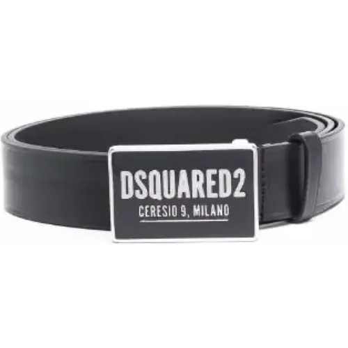 Logo Buckle Leather Belt , male, Sizes: 95 CM - Dsquared2 - Modalova