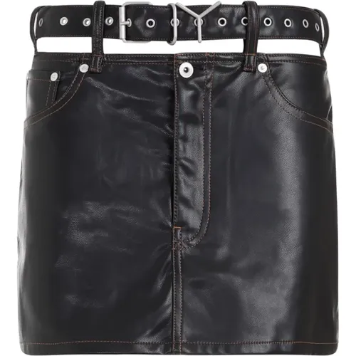 Belt Leather Mini Skirt , female, Sizes: S - Y/Project - Modalova