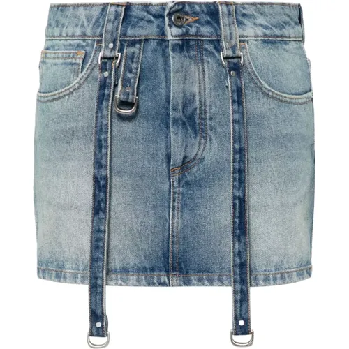 Denim Skirts , Damen, Größe: XS - Off White - Modalova