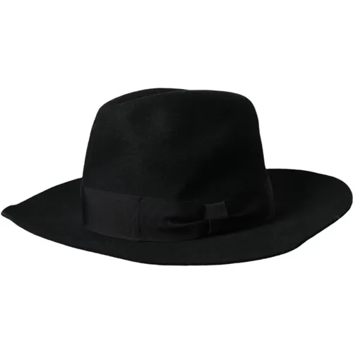 Schwarzer Kaninchen Fedora Trilby Damen Hut - Dolce & Gabbana - Modalova