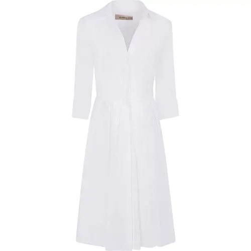 Atropa Linen Midi Dress , female, Sizes: L - Blanca Vita - Modalova