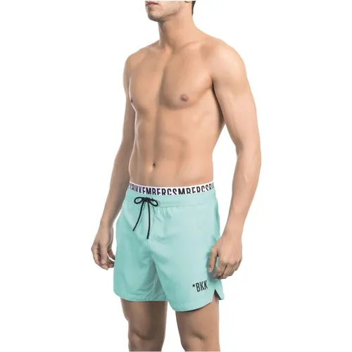 Mens Solid Colour Swimsuit , male, Sizes: 2XL, M, L, XL, S - Bikkembergs - Modalova