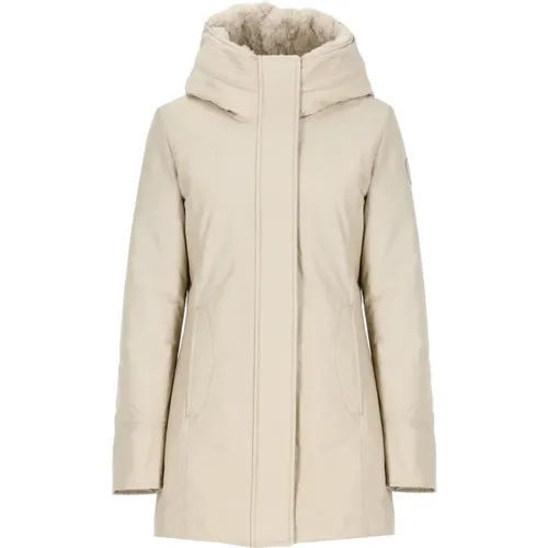 Parka mit synthetischer Pelzkapuze , Damen, Größe: S - Woolrich - Modalova