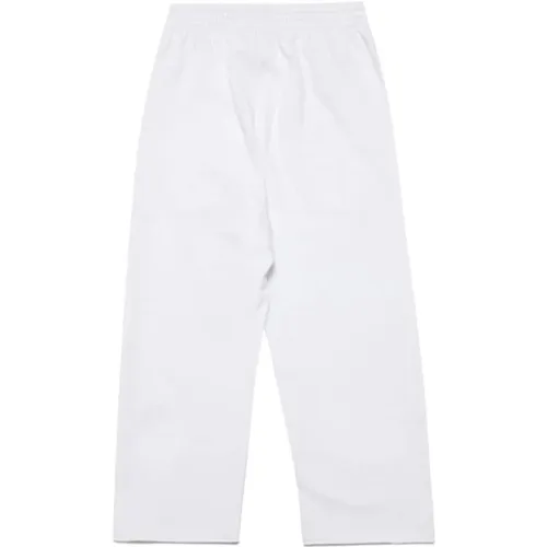 Weiße Hosen für Frauen,Fleecehose mit Pixel-Effekt-Logo - MM6 Maison Margiela - Modalova