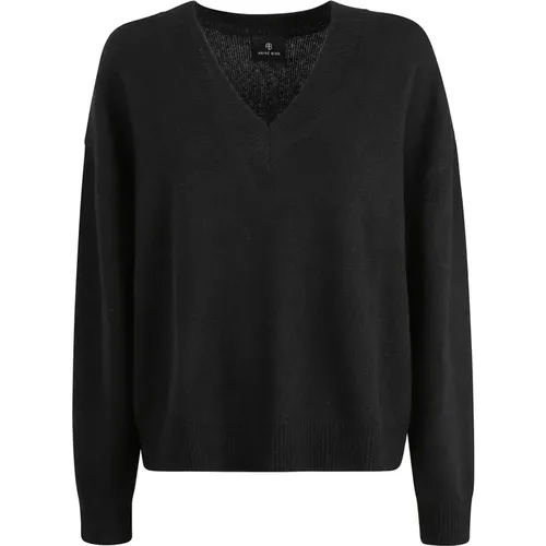 Schwarzer Pullover - Stilvoll und Chic , Damen, Größe: L - Anine Bing - Modalova