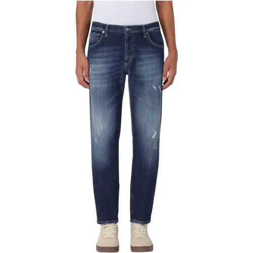 Denim Brighton Pants with Distressed Details , male, Sizes: W29, W33, W30, W32 - Dondup - Modalova