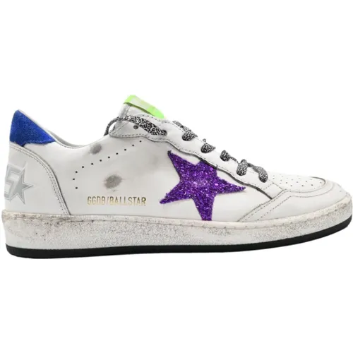 White Violet Star Sneakers , female, Sizes: 6 UK - Golden Goose - Modalova