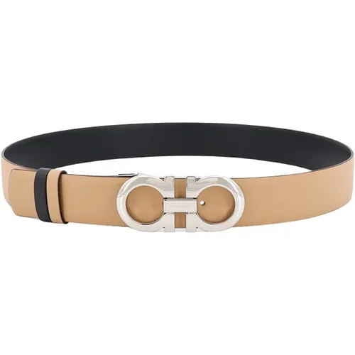 Leather Belt Gancini Buckle , female, Sizes: 85 CM, 75 CM, 80 CM - Salvatore Ferragamo - Modalova