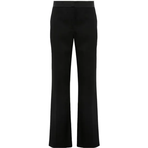 Schwarze Texturierte Straight Leg Hose , Damen, Größe: XS - Genny - Modalova