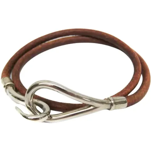 Pre-owned Leather bracelets , female, Sizes: ONE SIZE - Hermès Vintage - Modalova