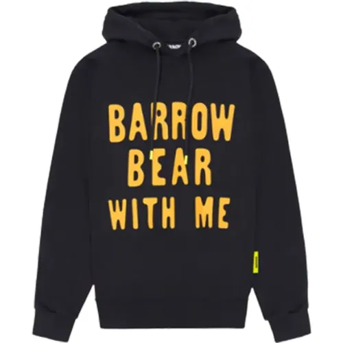 Hoodie with Lettering Print and Bear Design , male, Sizes: S - Barrow - Modalova