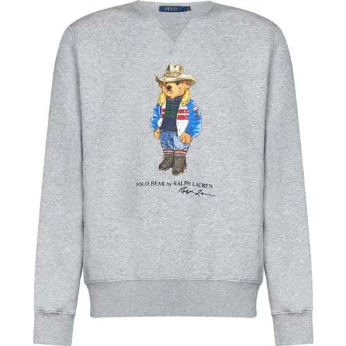 Vally Bear Sweatshirt Grau-S , Herren, Größe: XL - Ralph Lauren - Modalova