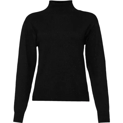 Schwarzer Pullover mit Logodetail , Damen, Größe: XS - Armani Exchange - Modalova