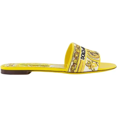 Damen Flache Slides Dolce & Gabbana - Dolce & Gabbana - Modalova