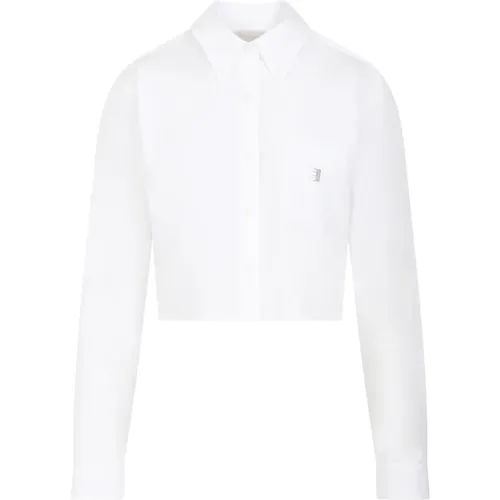 Cotton Shirt with 4G Logo , female, Sizes: 2XS - Givenchy - Modalova
