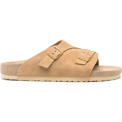 Suede Buckle Fastening Sandals , male, Sizes: 5 UK, 7 UK, 6 UK, 8 UK, 3 UK, 10 UK, 2 UK, 9 UK, 4 UK, 11 UK - Birkenstock - Modalova