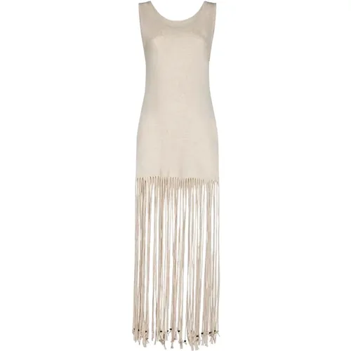 Fringed Canvas Kleid , Damen, Größe: M - Alanui - Modalova