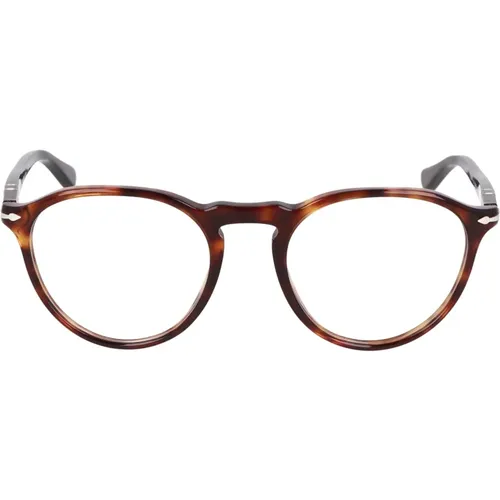 Runde Acetatrahmenbrille , unisex, Größe: 49 MM - Persol - Modalova