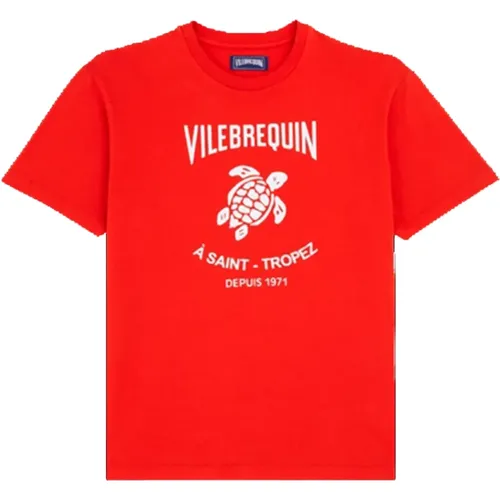 Rote T-Shirts und Polos , Herren, Größe: XL - Vilebrequin - Modalova