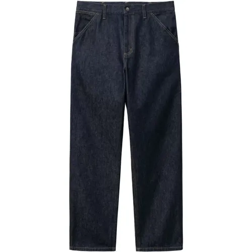 Blaue Jeans Urbaner Stil , Herren, Größe: W33 - Carhartt WIP - Modalova