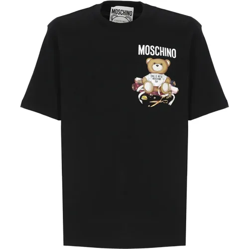 Teddy Bear Print T-shirt , male, Sizes: XS, S - Moschino - Modalova